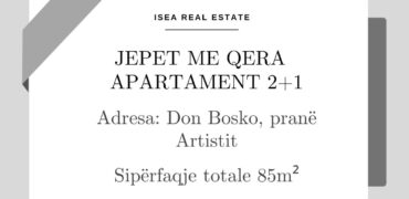 Apartament 2+1 , Don Bosko – Bar Artisti (Ap402123)