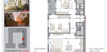 Apartament 2+1, Rruga “3 Dëshmorët” (Ap5021353)