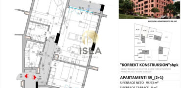 Apartament 2+1, Kodra e Diellit 1 (Ap5021595)
