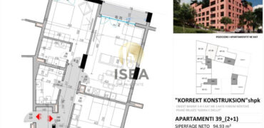 Apartament 2+1, Kopshti Botanik – Rruga Kodra e Diellit  (Ap5021659)