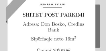 Post parkimi , Don Bosko – Credins Bank (Gr509008)
